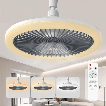 IRALAN Modern  ceiling fan with light LED Fan Light E27 Screw Fan Light Remote Control  Light Fan Ceiling Room decoration