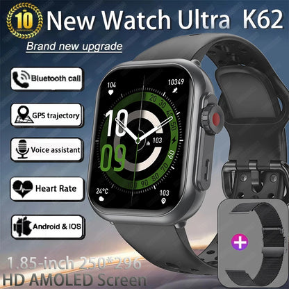 2025 Nuovo per Huawei Xiaomi Smart Watch Uomini Donne 1.85 pollici HD AMOLED Full Touch Screen IP68 Impermeabile Bluetooth Chiamata SmartWatch.