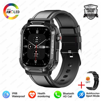 2025 Nuovo per Xiaomi Military Smart Watch Uomini impermeabili all'aperto Sport Fitness Tracker Monitor di salute 2.10" BT Call Smartwatch