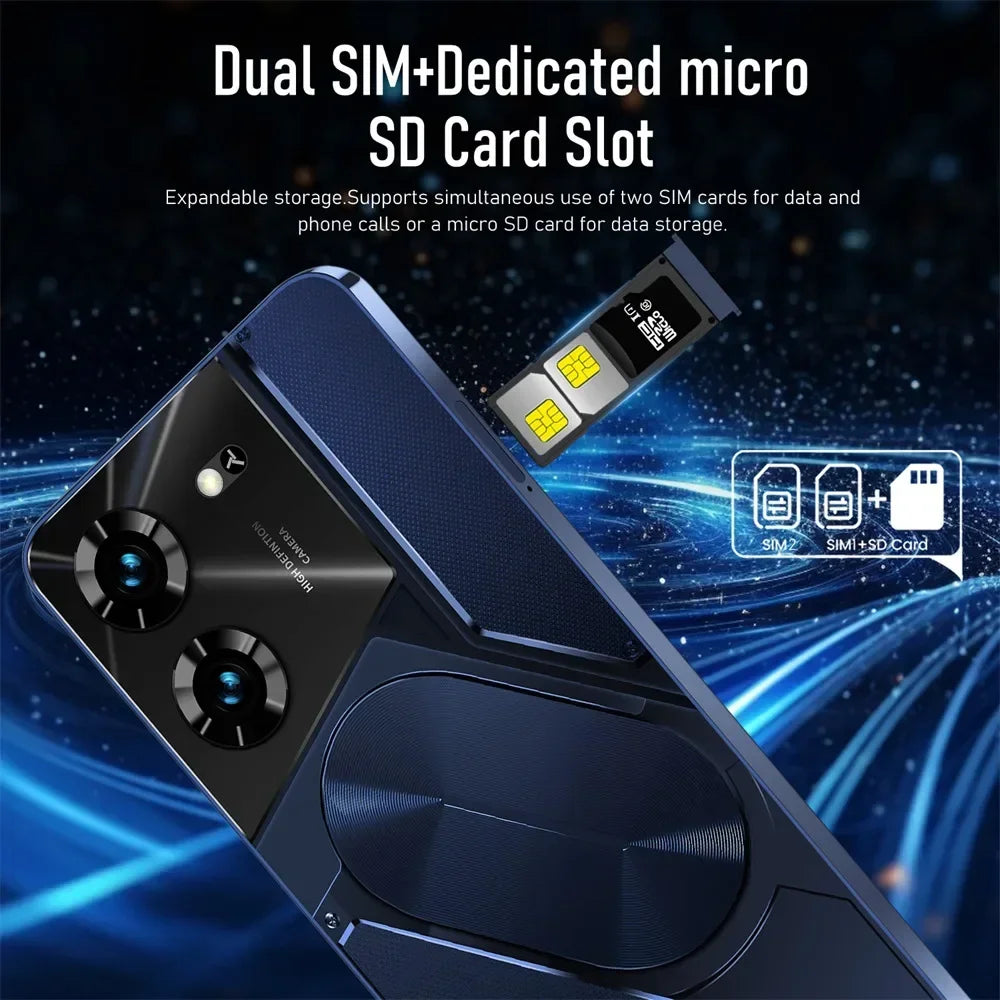 Cellulari Pova 5 Pro Originale 5G Smartphone 7.3HD Dual Sim Smart Mobile Phones 6800mAh Android 13 GPS Versione globale Telefono cellulare