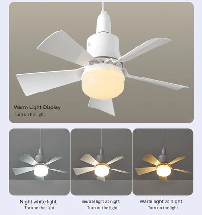 Ventilatore a soffitto LED con luce telecomando dimmerabile 30W E27 base moderna intelligente senza fili ventilatori illuminazione per camera da letto e soggiorno