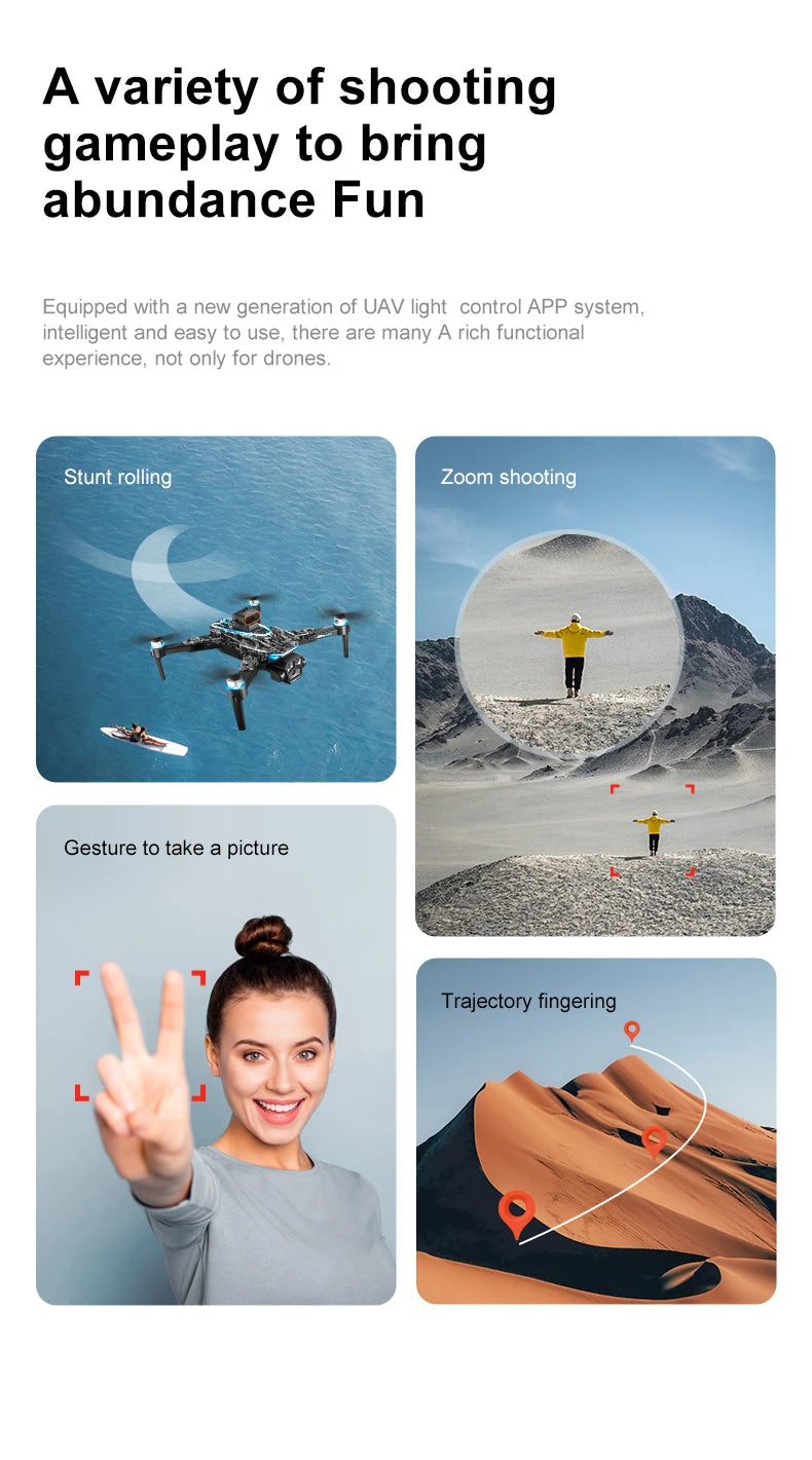 D13 RC Drone Professional 4K Camera con 5G WiFi FPV UAV Schermo Telecomando Brushless Obstacle Avoidance Quadcopter Giocattoli