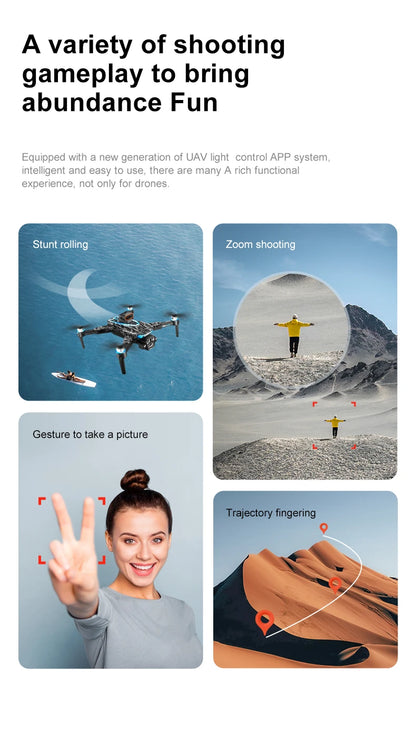 D13 RC Drone Professional 4K Camera con 5G WiFi FPV UAV Schermo Telecomando Brushless Obstacle Avoidance Quadcopter Giocattoli