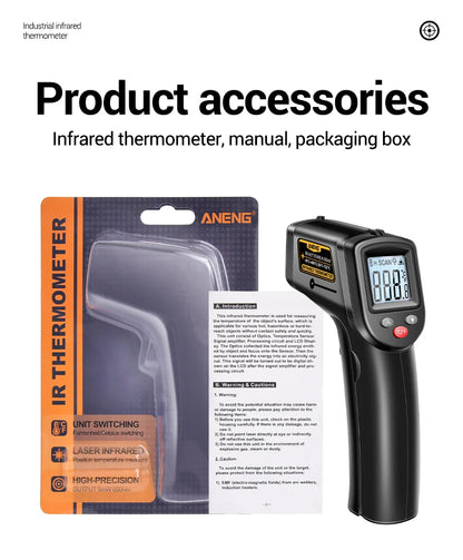 ANENG TH201 Celsius Display digitale termometro a infrarossi altamente sensibile senza contatto temperatura misurazione pistola igrometro