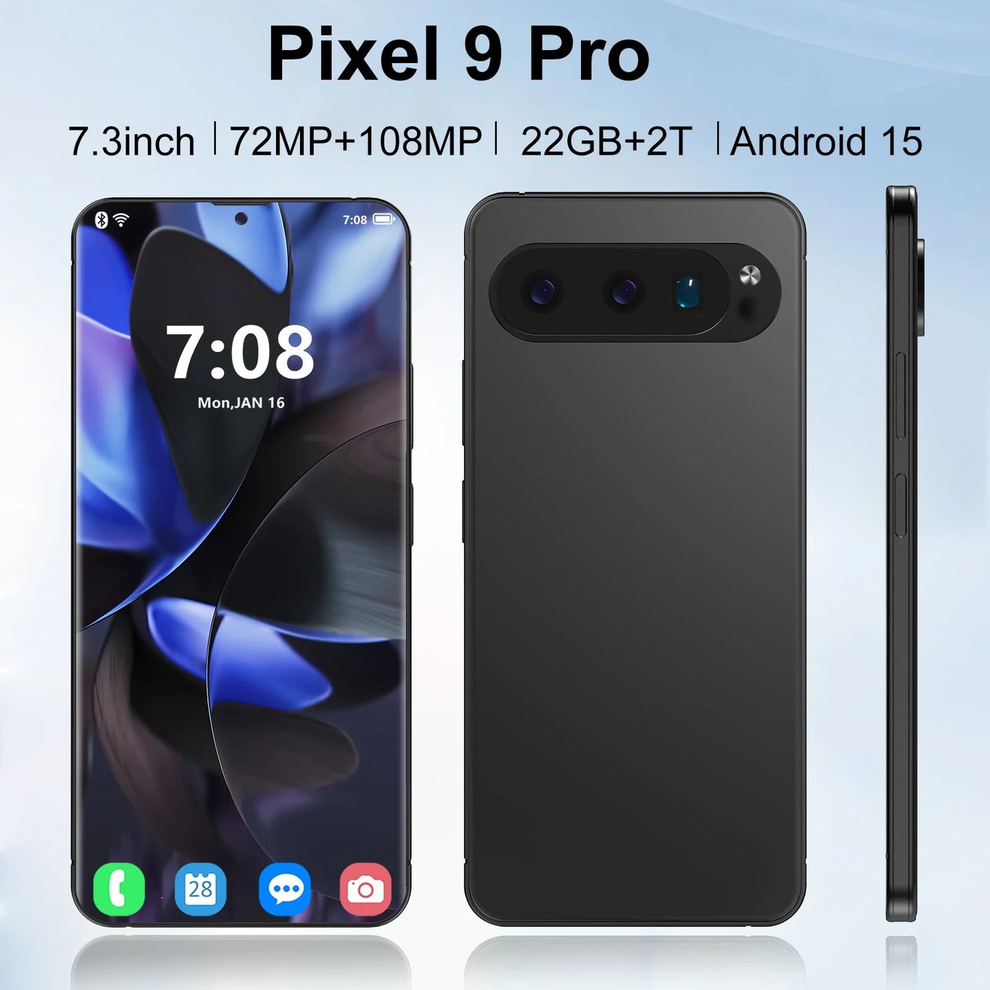 COLLEZIONE Android 15 Smartphone 7.3 FHD 22G 2TB 8800mAh 5G Network Snapdragon 8 Gen4 telefono sbloccato originale