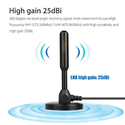 HD Digitale TV Antenna Indoor Amplificato DAB Alto Guadagno 200 Miglia Con Amplificatore Booster VHF/ UHF Risposta rapida Set di antenne per esterni