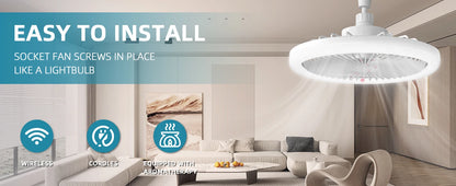 IRALAN Modern  ceiling fan with light LED Fan Light E27 Screw Fan Light Remote Control  Light Fan Ceiling Room decoration