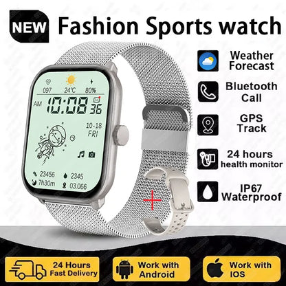 New Series 5 Watch5 Uomini Smart Watch Pressione sanguigna Ossigeno del sangue Frequenza cardiaca AI Voce Bluetooth Chiamata Donne SmartWatch per Xiaomi