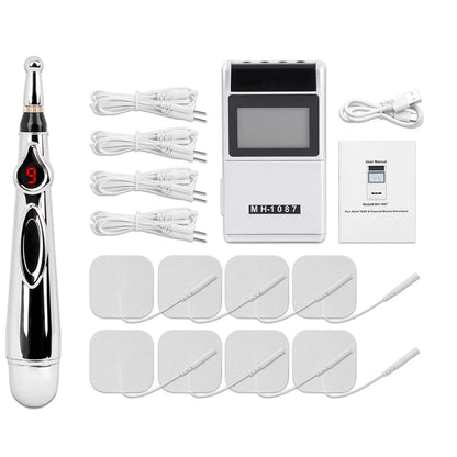 15 Modi EMS Stimolatore muscolare elettrico 20 livelli TENS Fisioterapia Pulse Massager per tutto il corpo Macchina Sollievo dal dolore + Meridian Pen