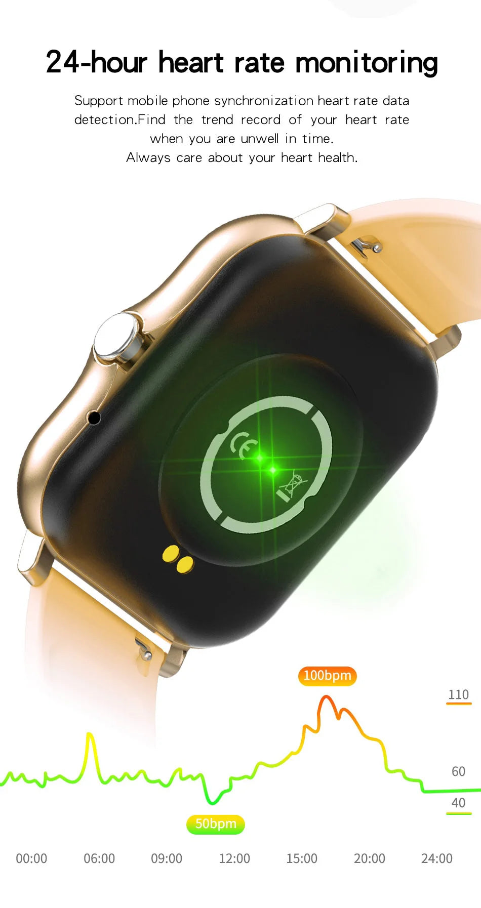 2024 Smart Watch Android Phone 1.44'' Pollici Schermo a colori Bluetooth Chiamata Ossigeno del sangue/ monitoraggio della pressione Smart Watch Donne Uomini