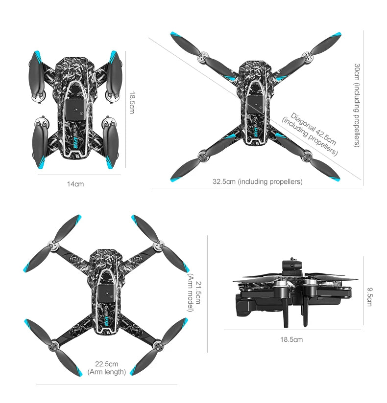 D13 RC Drone Professional 4K Camera con 5G WiFi FPV UAV Schermo Telecomando Brushless Obstacle Avoidance Quadcopter Giocattoli