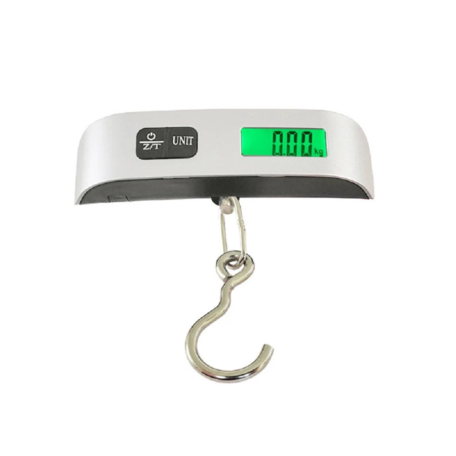 BILANCIA Scala portatile Display LCD digitale 110lb/ 50kg bagaglio elettronico appeso valigia viaggio pesi bagagli strumenti di equilibrio di peso