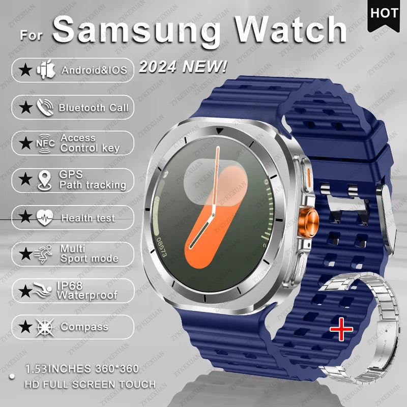 Novità 2025 per Samsung Galaxy Watch 7 Ultra GPS NFC Smart Watch da uomo 1,43" AMOLED con display sempre IP68 BT Call Sports Smartwatch