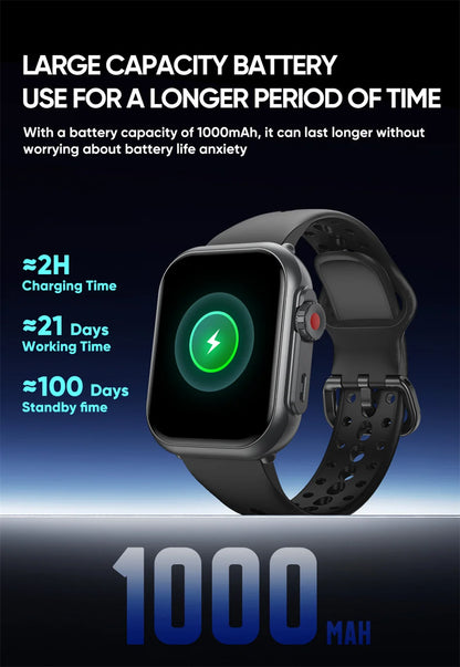 2025 Nuovo per Huawei Xiaomi Smart Watch Uomini Donne 1.85 pollici HD AMOLED Full Touch Screen IP68 Impermeabile Bluetooth Chiamata SmartWatch.