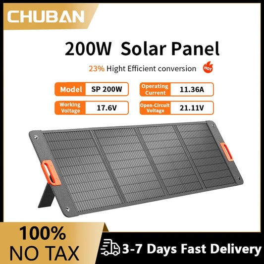 Pannello solare pieghevole flessibile in ETFE da 200 W, pannello solare pieghevole impermeabile portatile ad alta efficienza da 100 W per campeggio, camper e giardino