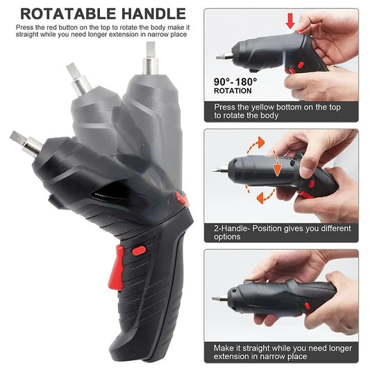 4.2v Power Tools Set Manutenzione domestica Riparazione batteria al litio Mini trapano elettrico domestico Cacciavite senza fili