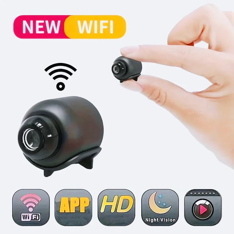 1080P HD Mini telecameraCON VISIONE NOTTURNA WiFi Sicurezza interna Sorveglianza di sicurezza Baby Monitor IP Cam Audio Video  REGISTRAZIONE