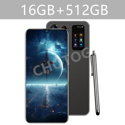 S+ 25 Versione ultra globale originale 7.3HD telefoni cellulari 4G 5G dual sim card cellulare android 14 smartphone 7800mAh cellulare