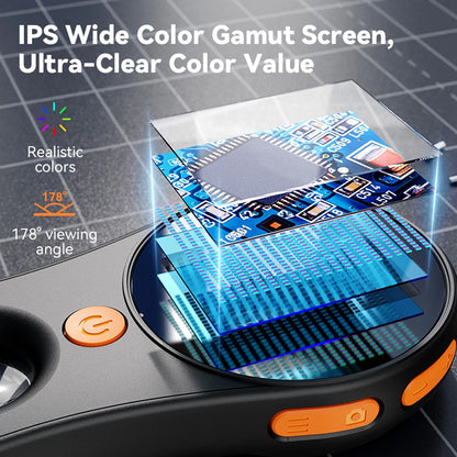MICROSCOPIO PORTATILE 500X HD r 2 pollici IPS schermo portatile microscopio fotocamera con 8 LED luce