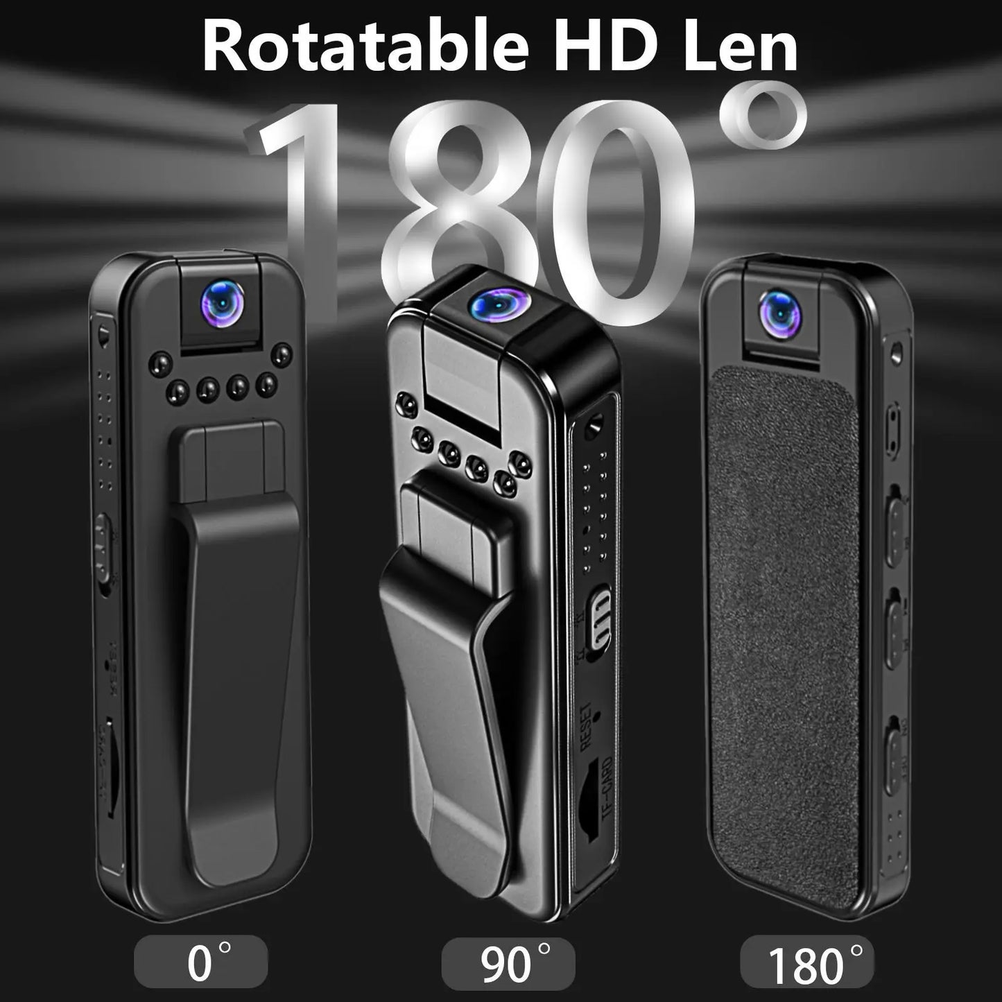Mini telecamera portatile WiFi HD 1080P, piccolo videoregistratore digitale, bodycam della polizia, visione notturna a infrarossi, videocamera in miniatura 2025