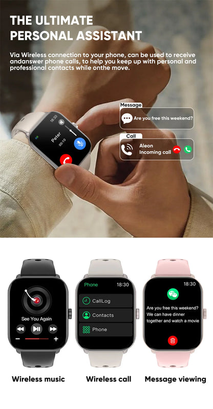 New Series 5 Watch5 Uomini Smart Watch Pressione sanguigna Ossigeno del sangue Frequenza cardiaca AI Voce Bluetooth Chiamata Donne SmartWatch per Xiaomi