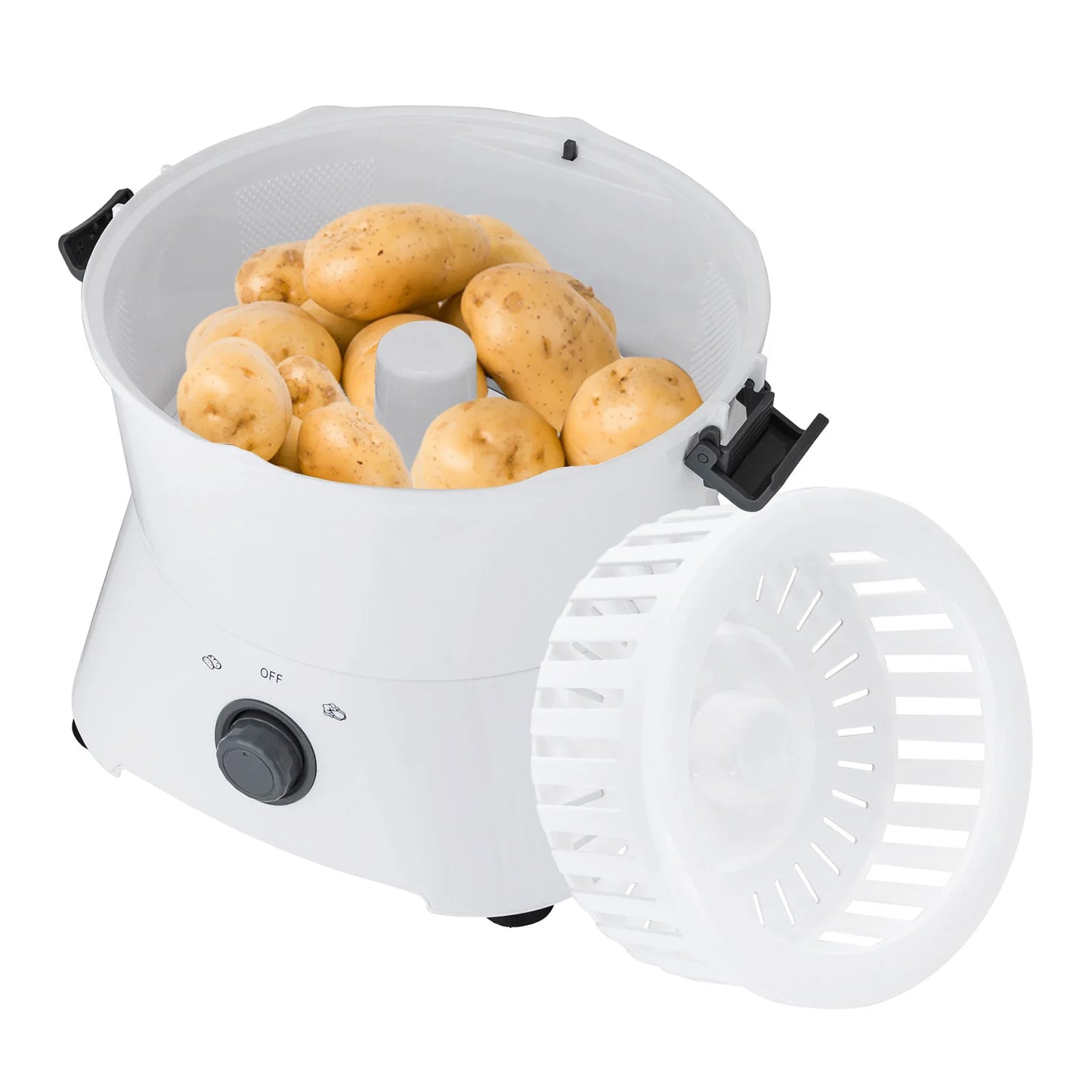 Potato Peeler Electric, Large Capacity Peeler with Stainless Steel Blades for Kitchens Restaurant Fast Food Shops