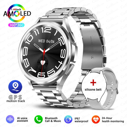 2025 Nuovo per Samsung Galaxy Watch 6 Smartwatch AMOLED sempre sul display Bluetooth Chiamata GPS NFC Smart Watch Uomini Android IOS