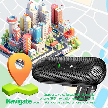 Kit Bluetooth 5.4 per auto vivavoce 6W, vivavoce solare, altoparlante, lettore MP3, ricevitore musicale wireless con assistente vocale