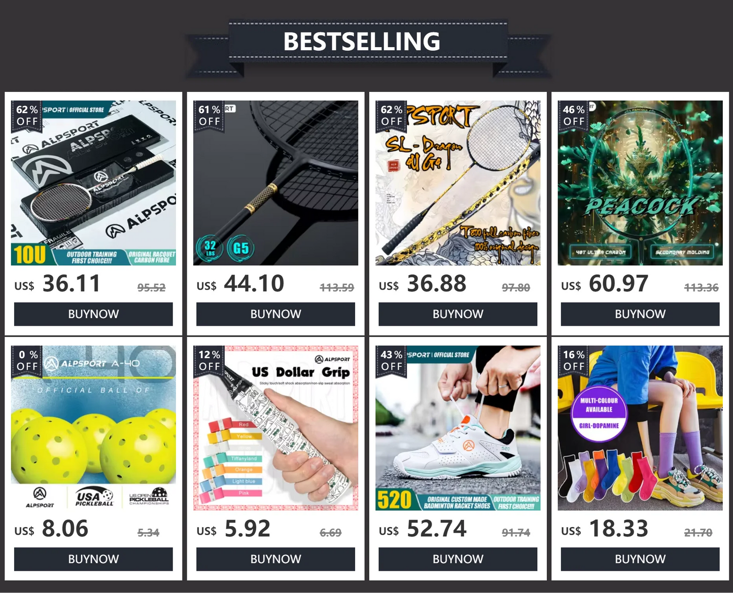 ALPSPORT Racchetta da tennis in fibra di carbonio T800 18K Racchetta professionale con borsa Racchetta da allenamento leggera per adulti Uomini Donne