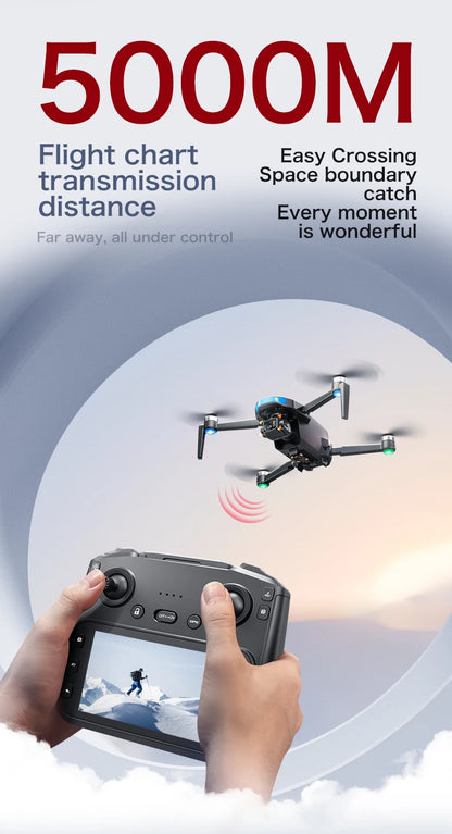 S-X1 Nuovo drone con schermo a 3 assi anti-shake Gimbal 4K Aerial Brushless Drones RC Quadcopter 5G GPS 8K HD Telecamere EIS Mini Dron