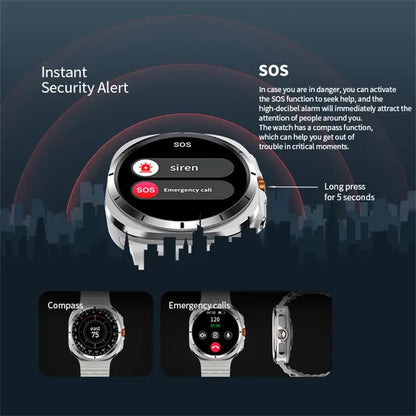 Novità 2025 per Samsung Galaxy Watch 7 Ultra GPS NFC Smart Watch da uomo 1,43" AMOLED con display sempre IP68 BT Call Sports Smartwatch