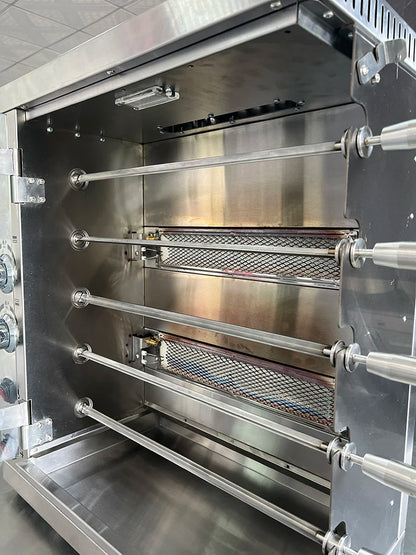 Commercial Stainless Steel Rotary Gas Oven Durable Chicken Rotisserie Grill Machine for Hotel Catering Equipment