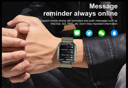 Nuovo per Huawei Xiaomi Military Smart Watch Monitor di salute degli uomini impermeabile all'aperto Sport Tracker Bluetooth Call Smartwatch 2025