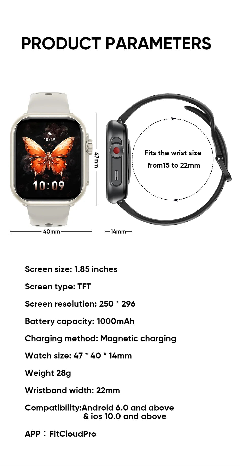 2025 Nuovo per Huawei Xiaomi Smart Watch Uomini Donne 1.85 pollici HD AMOLED Full Touch Screen IP68 Impermeabile Bluetooth Chiamata SmartWatch.