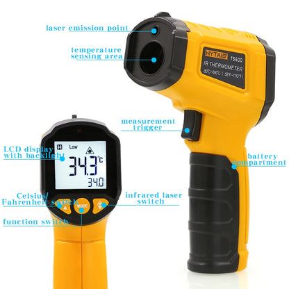 TS380 Termometro a infrarossi senza contatto HYTAIS Misuratore di temperatura elettronico portatile industriale ad alta precisione TS600