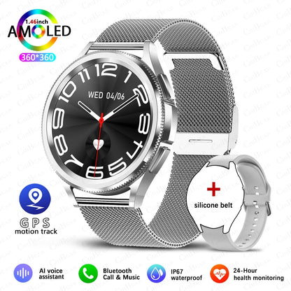 2025 Nuovo per Samsung Galaxy Watch 6 Smartwatch AMOLED sempre sul display Bluetooth Chiamata GPS NFC Smart Watch Uomini Android IOS