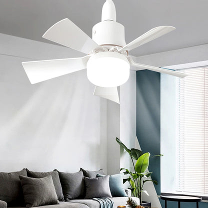 Ventilatore a soffitto LED con luce telecomando dimmerabile 30W E27 base moderna intelligente senza fili ventilatori illuminazione per camera da letto e soggiorno