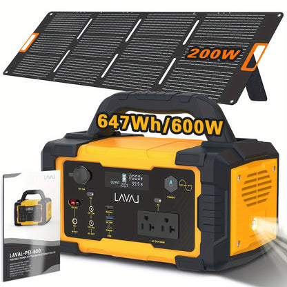 Centrale elettrica portatile con pannello solare, generatore solare da 293 Wh-1075 Wh con uscita USB-C PD da 60 W, uscita CA a onda sinusoidale pura da 110 V, torcia elettrica, batteria LiFePO4