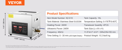 SucceBuy 2L 3L 6L 10L 22L 30L Ultrasonic Cleaner Stainless Steel Portable Cleaning Washing Machine Ultrasound Home Appliance