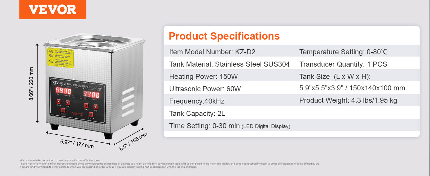 SucceBuy 2L 3L 6L 10L 22L 30L Ultrasonic Cleaner Stainless Steel Portable Cleaning Washing Machine Ultrasound Home Appliance